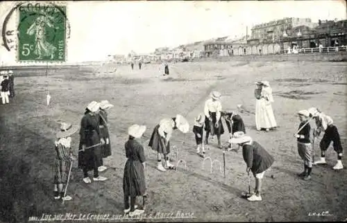 Ak Luc sur Mer Calvados, Krocket am Strand