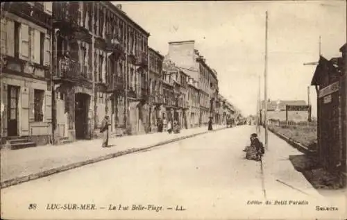 Ak Luc sur Mer Calvados, Rue Belle Plage