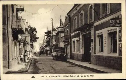 Ak Luc sur Mer Calvados, Hôtel Estival und Rue de la Mer