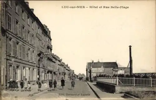 Ak Luc sur Mer Calvados, Hotel und Rue Belle Plage