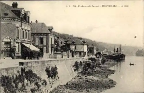 Ak Dieppedale Seine-Maritime, Kai