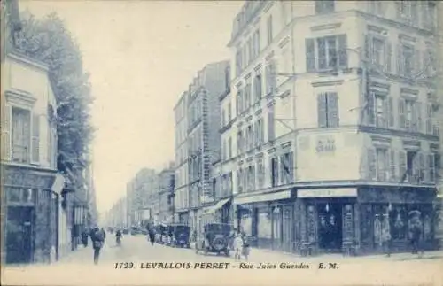 Ak Levallois Perret Hauts de Seine, Rue Jules Guesdes
