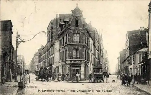 Ak Levallois Perret Hauts de Seine, Rue Chevallier, Rue du Bois