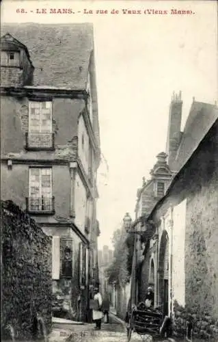 Ak Le Mans Sarthe, Rue de Vaux
