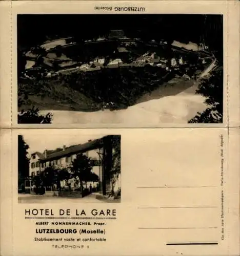 Klapp Ak Lutzelbourg Lutzelbourg Lorraine Moselle, Hotel de la Gare