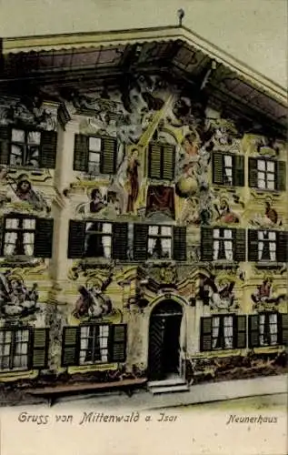 Ak Mittenwald in Oberbayern, Neunerhaus