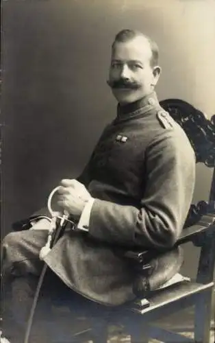 Foto Ak Deutscher Soldat in Uniform, Sergeant Infanterie Regiment 1, Portrait