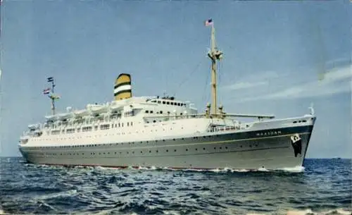 Ak Dampfschiff SS Maasdam, Holland America Line