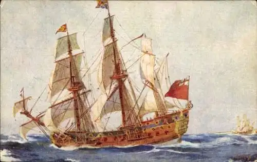 Künstler Ak Chidley, A., Segelschiff H.M.S. Prince, Royal Prince