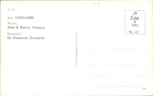 Ak Schleppschiff M.S. Vanguard