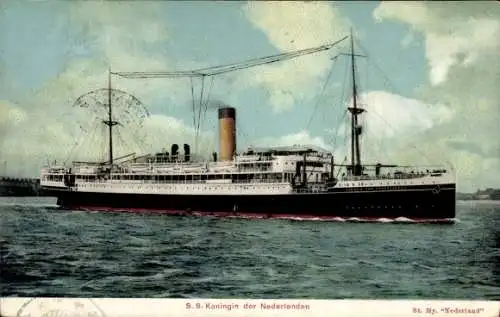 Ak Dampfer S.S. Koningin der Nederlanden, Stoomvaart Maatschappij Nederland