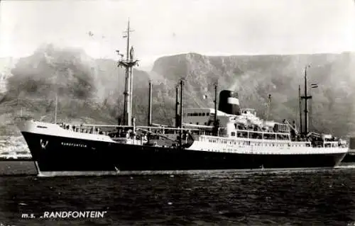 Ak Dampfer M.S. Randfontein, Vereenigde Nederlandsche Scheepvaart Maatschappij VNS