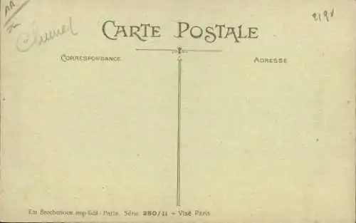 Künstler Ak Griff, Französischer Soldat schreibt einen Brief