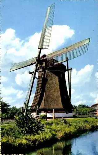 Ak Zuilen Utrecht Niederlande, Windmühle, Fluss