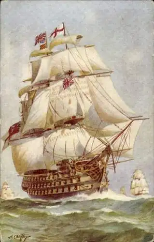 Künstler Ak Chidley, A., Segelschiff Victory