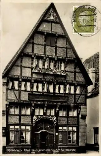 Ak Osnabrück in Niedersachsen, Altes Haus Walhalla in der Bierstraße