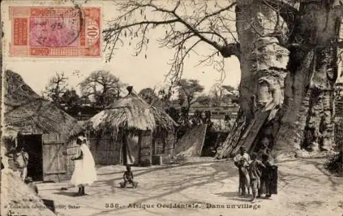 Ak Conakry Guinea, Dorfidyll, Einwohner