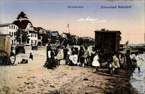 Ak Ostseebad Niendorf Timmendorfer Strand, Strandleben, Badegäste