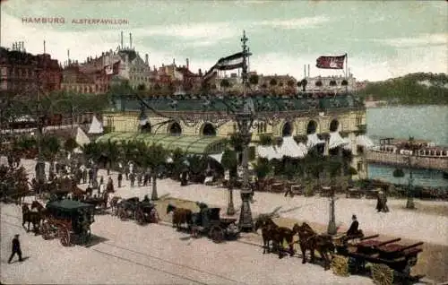 Ak Hamburg Mitte Neustadt, Alsterpavillon