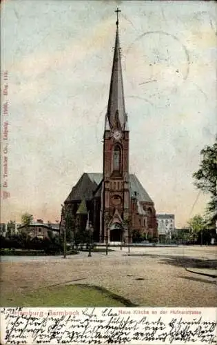 Ak Hamburg Barmbek, Neue Kirche an der Hufnerstraße