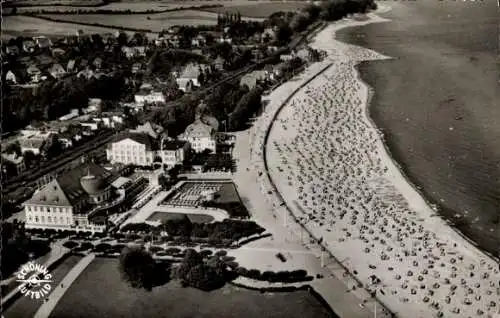 Ak Ostseebad Travemünde Lübeck, Strand, Luftbild