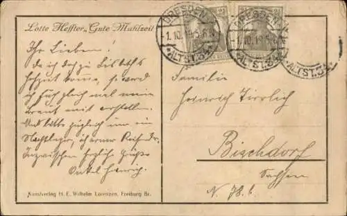 Scherenschnitt Künstler Ak Heffter, L., Gute Mahlzeit, Kinder, Frau, Essen