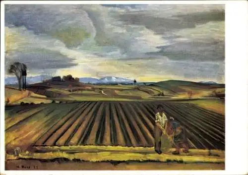 Künstler Ak Rose, Heinz, Braune Erde, Künstler-Hilfswerk 1937