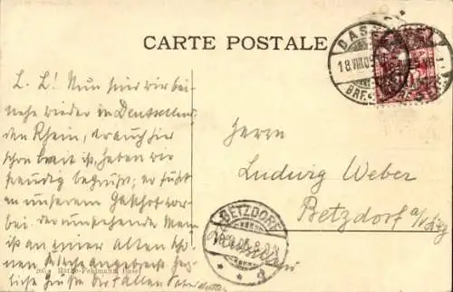 Ak Basel Bâle Stadt Schweiz, Ritter Sankt Georg am Münster