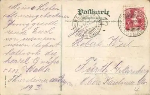 Ak Basel Stadt Schweiz, Strassburger-Denkmal mit Bundesbahnhof