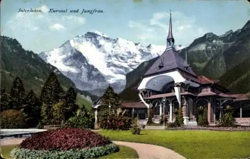 Ak Interlaken Kanton Bern, Kursaal, Jungfrau