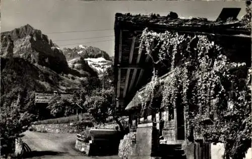 Ak Champéry Kanton Wallis, Chalet typique, les Dents Blanches