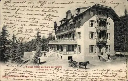 Ak Sierre Kanton Wallis, Forest Hotel Vermala sur Sierre