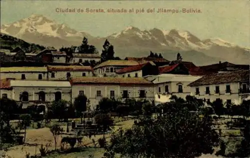 Ak Bolivien, Teilansicht der Stadt Sorata