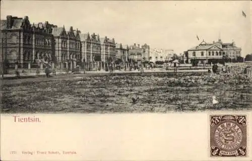 Ak Tianjin Tientsin China, Teilansicht