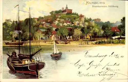 Litho Hamburg Altona Blankenese, Süllberg