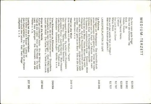Ak Schauspieler, Sänger, Medium Terzett, Portrait, Autogramm