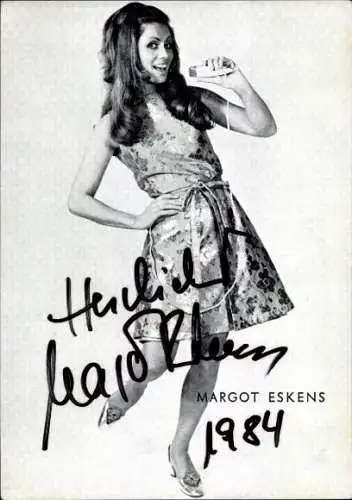 Ak Schauspielerin Margot Eskens, Portrait, Autogramm, Mikrofon