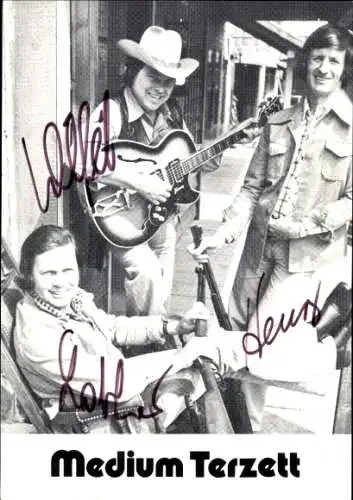 Ak Schauspieler, Sänger, Medium Terzett, Portrait, Autogramm, Cowboy, Gitarre