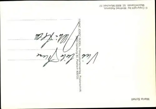 Ak Schauspielerin Maria Schell, Portrait, Autogramm, Halsschmuck, Perlen