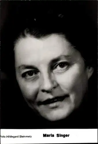 Ak Schauspielerin Maria Singer, Portrait