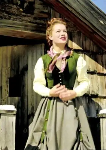 Ak Schauspielerin Romy Schneider, Portrait, Filmszene Sissy