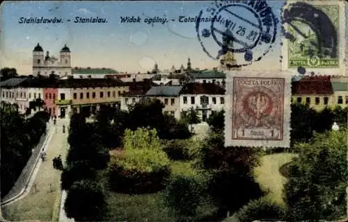 Ak Stanisławów Stanislau Ukraine, Totalansicht