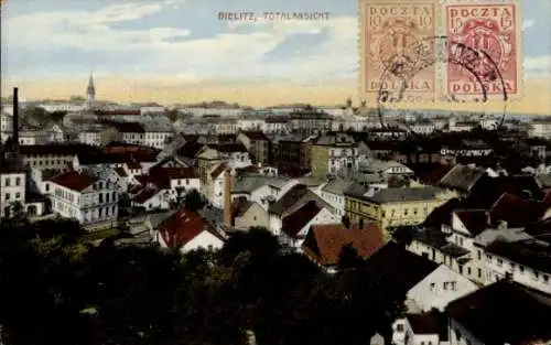 Ak Bielsko Biała Bielitz Biala Oberschlesien, Totalansicht