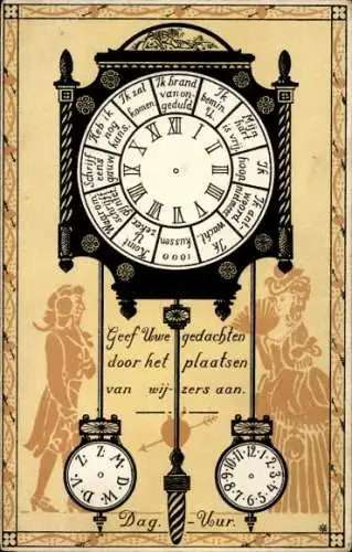 Ak Day-Hour, Zeigen Sie Ihre Gedanken an, indem Sie die Hände auflegen