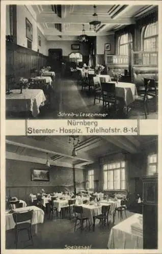 Ak Nürnberg, Christliches Hospiz, Hotel am Sterntor, Tafelhofstraße 8-14