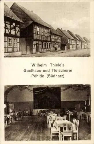 Ak Pöhlde Herzberg am Harz, Gasthaus und Fleischerei