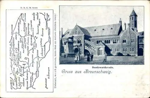 Landkarten Ak Braunschweig in Niedersachsen, Dankwarderode, Passanten