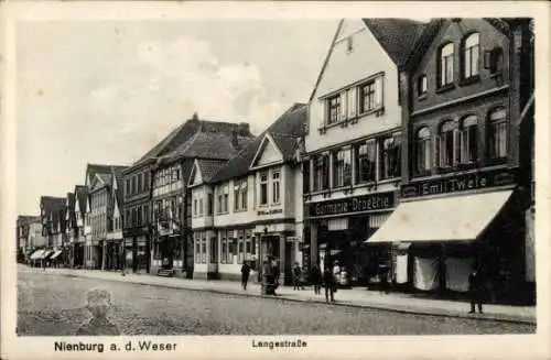 Ak Nienburg an der Weser, Langestraße, Germani-Drogerie von Emil Twele