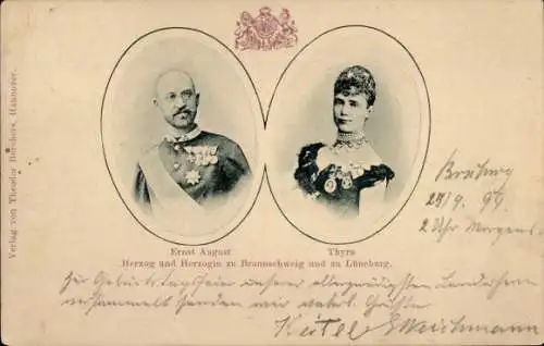 Ak Ernst August und Thyra, Herzog und Herzogin zu Braunschweig und zu Lüneburg