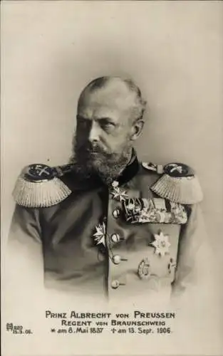 Ak Prinz Albrecht von Preußen, Regent von Braunschweig, Portrait